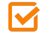 orange check box up